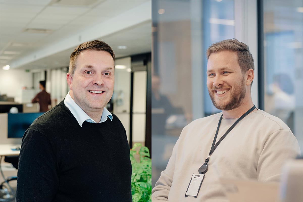 Portrett av Svein Rasmussen og Lars Martin Hopmoen, SPK